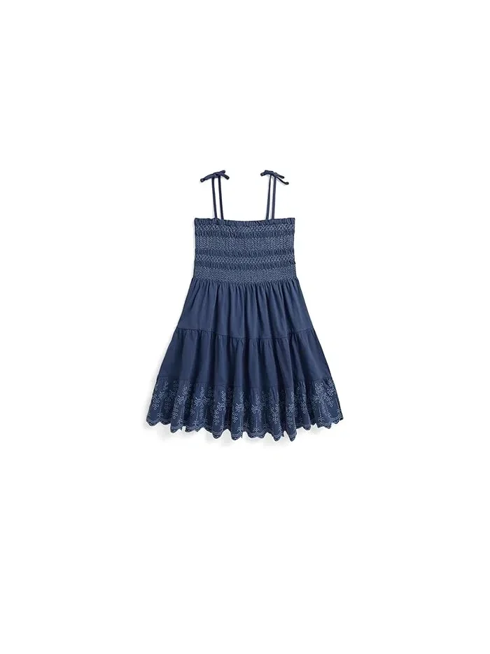 Платье Smocked Eyelet Polo Ralph Lauren Kids — 1