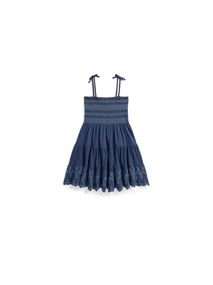 Платье Smocked Eyelet Polo Ralph Lauren Kids — 2