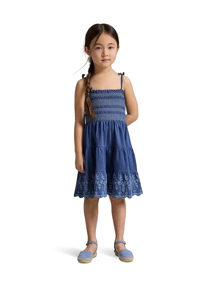 Платье Smocked Eyelet Polo Ralph Lauren Kids — 3