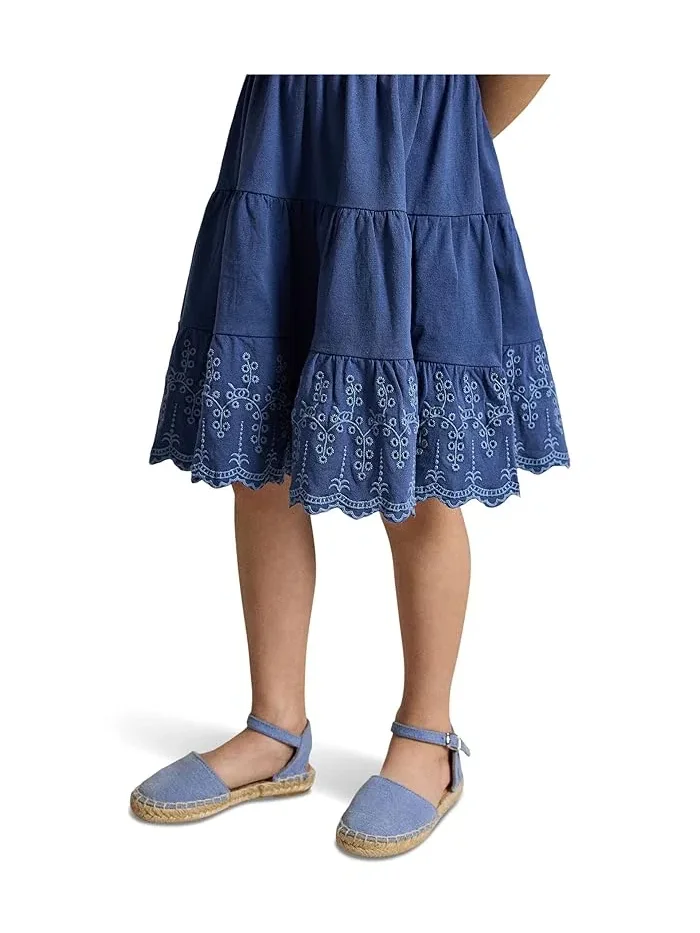 Платье Smocked Eyelet Polo Ralph Lauren Kids — 5
