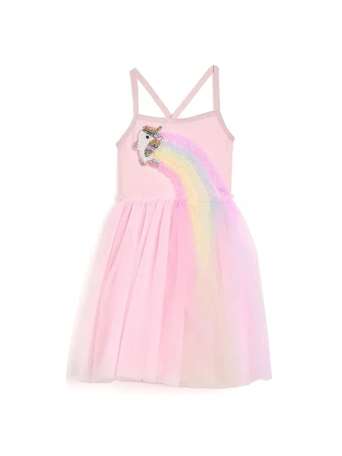 Платье из тюля с единорогом и радугой Unicorn Rainbow Tulle Dress Lola and The Boys — 1