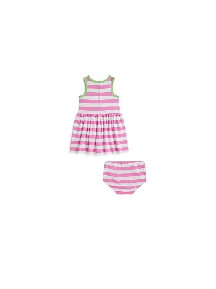 Платье полосатое хлопок Polo Ralph Lauren Kids — 2