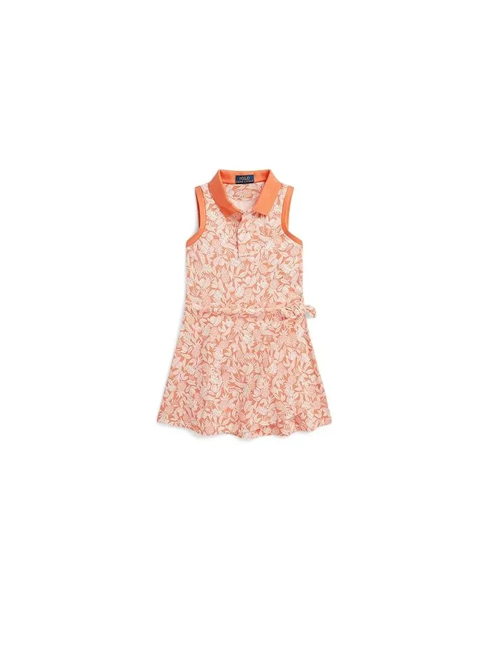 Платье поло с запахом ананас Pineapple Faux-wrap Mesh Polo Dress Polo Ralph Lauren Kids — 1