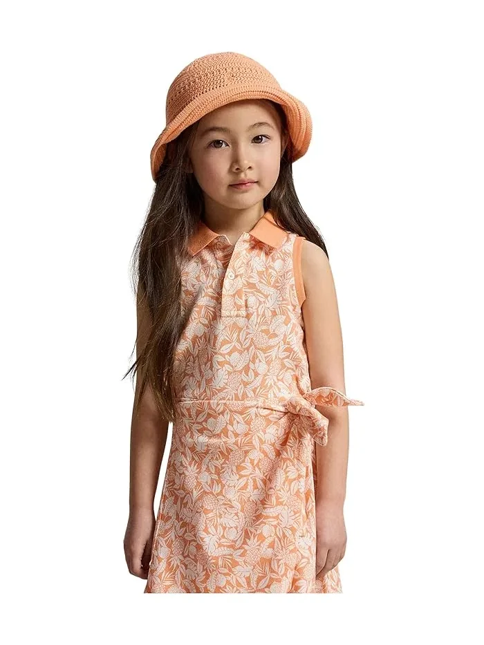 Платье поло с запахом ананас Pineapple Faux-wrap Mesh Polo Dress Polo Ralph Lauren Kids — 4