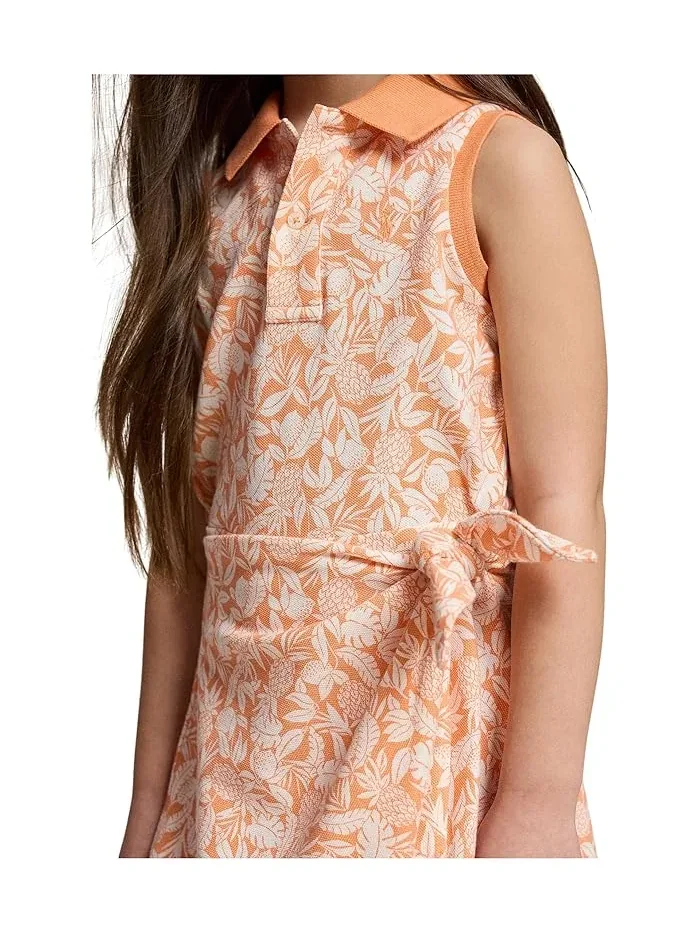 Платье поло с запахом ананас Pineapple Faux-wrap Mesh Polo Dress Polo Ralph Lauren Kids — 5