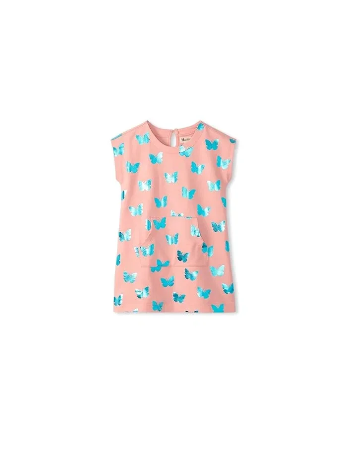 Платье свободного кроя с блестящими бабочками Glitter Butterfly Slouchy Dress Hatley Kids — 1