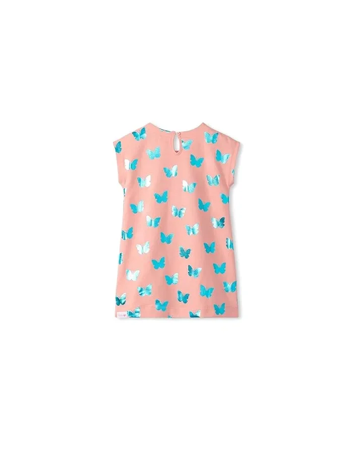 Платье свободного кроя с блестящими бабочками Glitter Butterfly Slouchy Dress Hatley Kids — 2