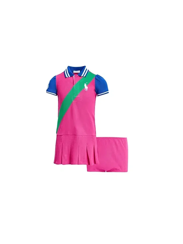 Платье Polo с сеткой и шортиками Big Pony Polo Ralph Lauren Kids — 1