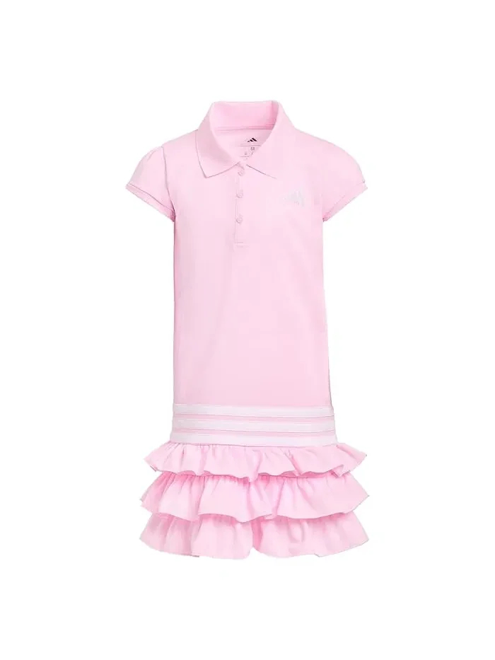 Платье поло с оборками из переработанного полиэстера Adidas Kids — 1