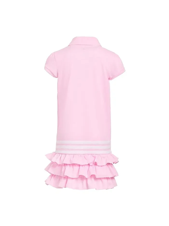 Платье поло с оборками из переработанного полиэстера Adidas Kids — 2