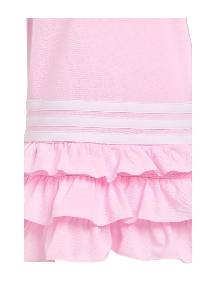 Платье поло с оборками из переработанного полиэстера Adidas Kids — 3