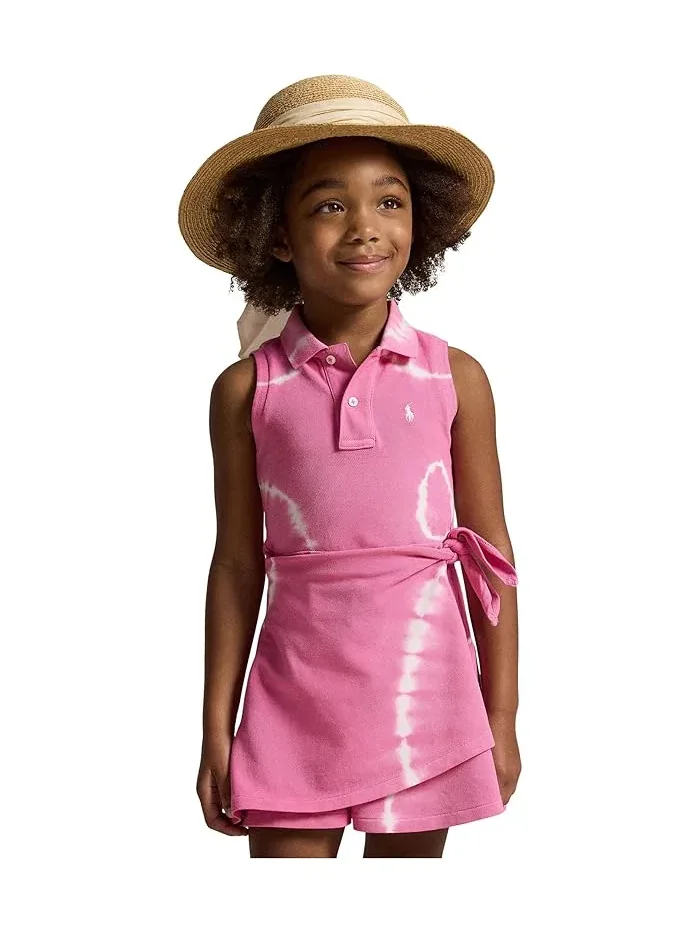 Платье поло с имитацией запаха тай-дай Polo Ralph Lauren Kids — 4