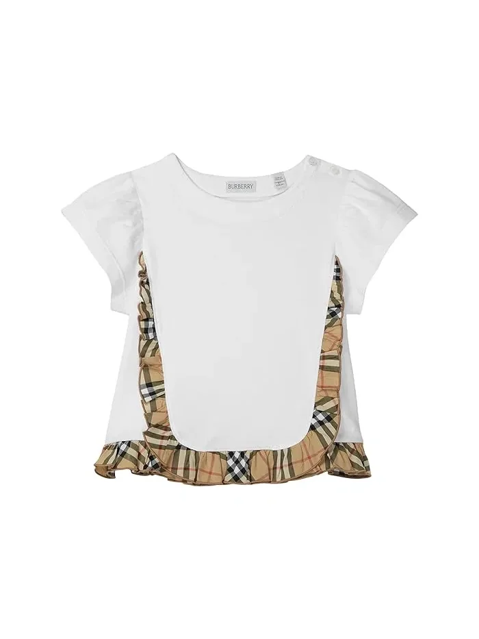 Футболка с рюшами Roxy Frill Burberry Kids — белый