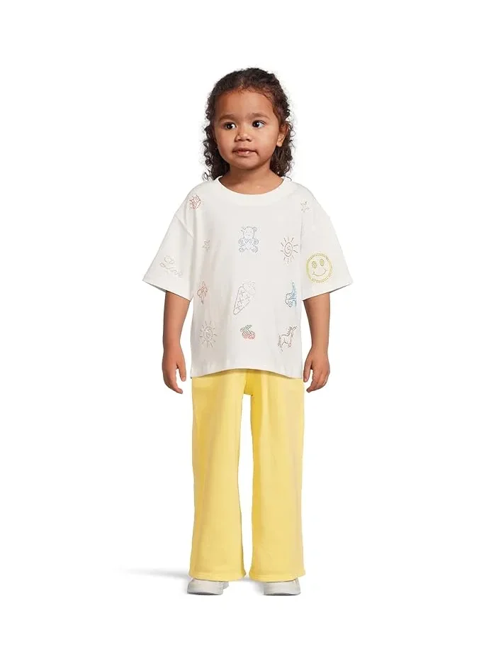 Футболка с кристаллами и дудлами Oversized Crystal Doodle T-Shirt Lola and The Boys — 4