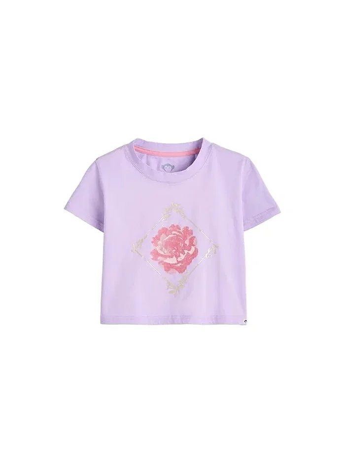 Футболка с розами Lillian Boxy Tee Appaman Kids — фиолетовый