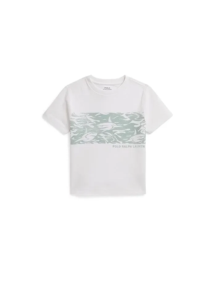 Футболка с принтом акулы Polo Ralph Lauren Kids — 1