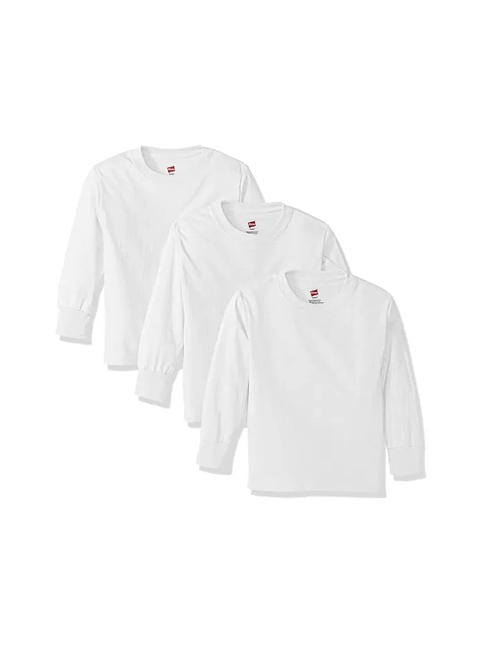 Футболка с длинным рукавом упаковка 3 шт Hanes — черный
