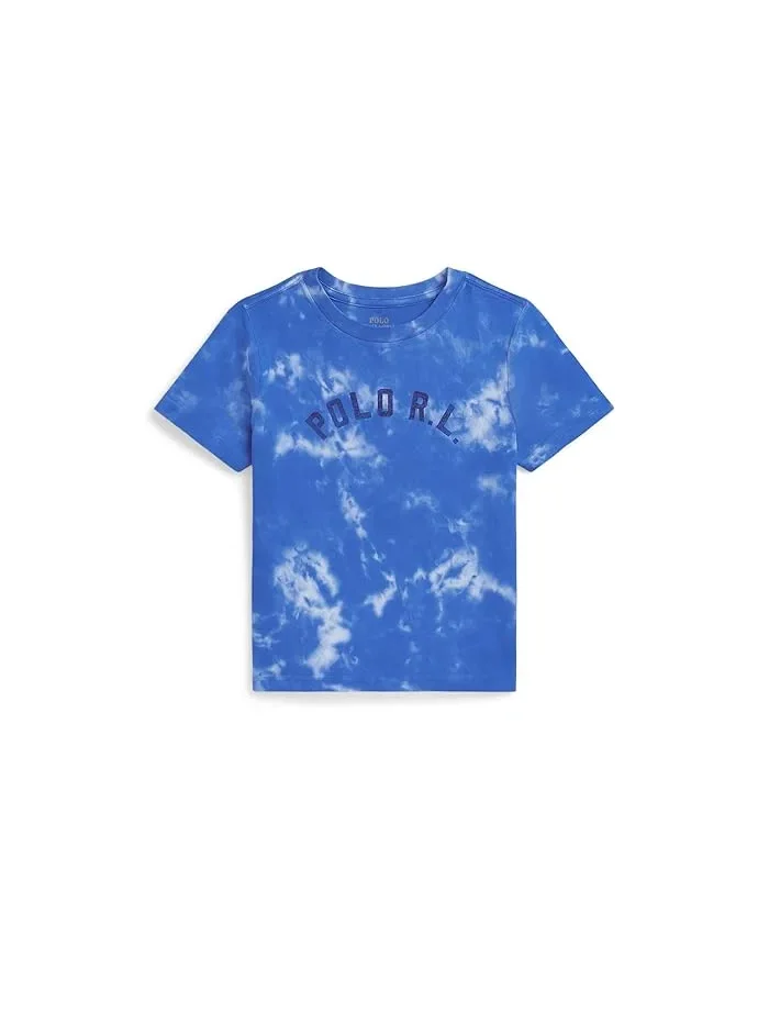Футболка с принтом хлопок Logo Tie-Dye Cotton Tee Polo Ralph Lauren Kids — 1