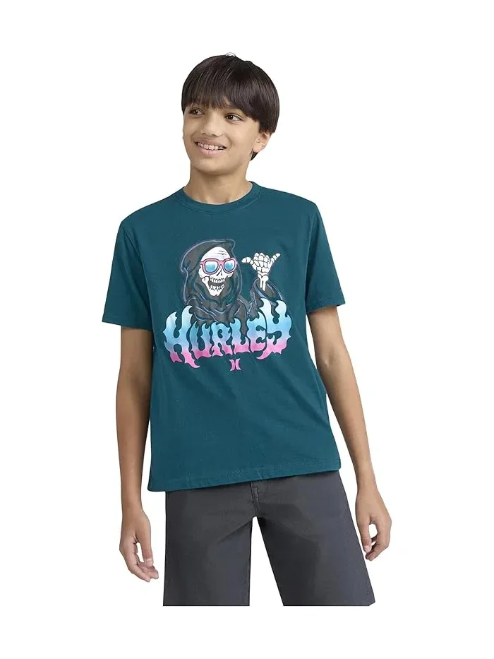 Футболка с графическим принтом Gnarly Gnelly Hurley Kids — оранжевый