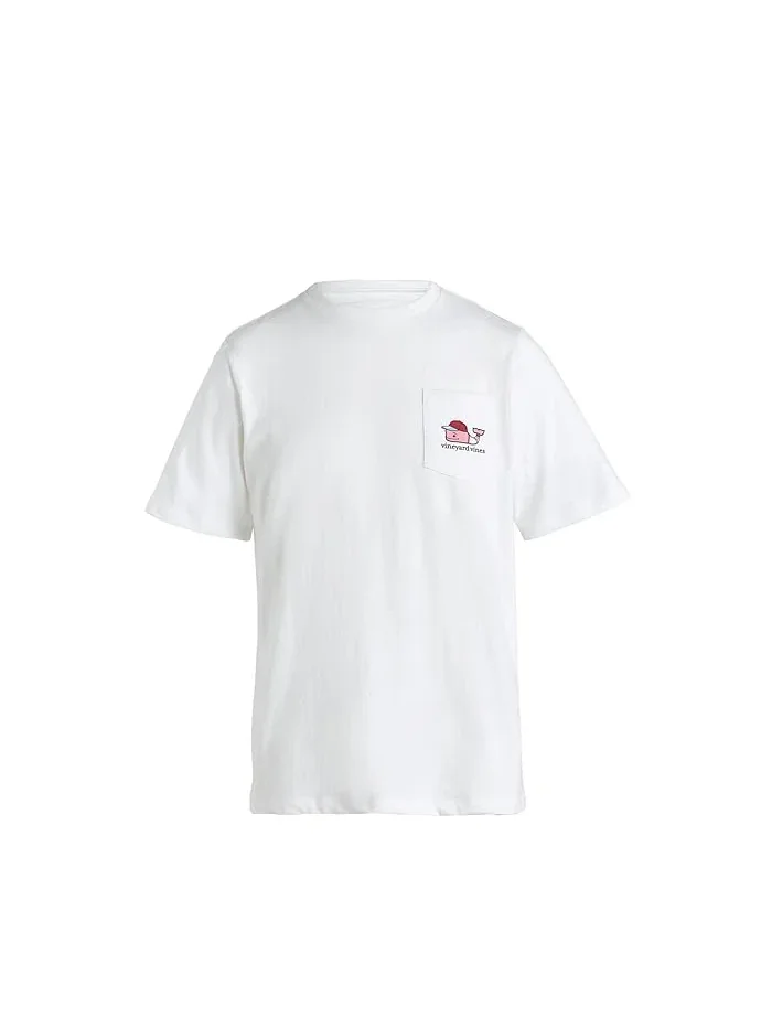 Футболка с китом Vineyard Vines Kids First Base Whale — белый