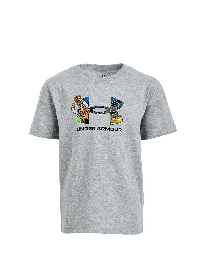 Футболка с логотипом дышащая Logo Football Short Sleeve Under Armour Kids — 1