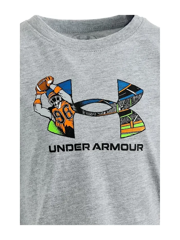 Футболка с логотипом дышащая Logo Football Short Sleeve Under Armour Kids — 3