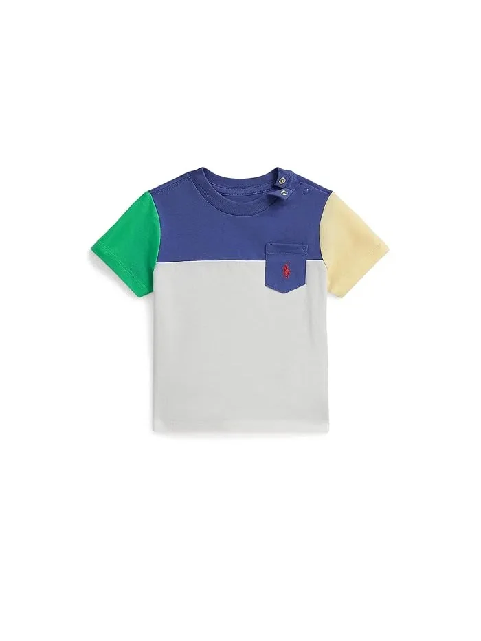 Футболка хлопковая Color-Blocked Cotton Jersey Tee Polo Ralph Lauren Kids — 1