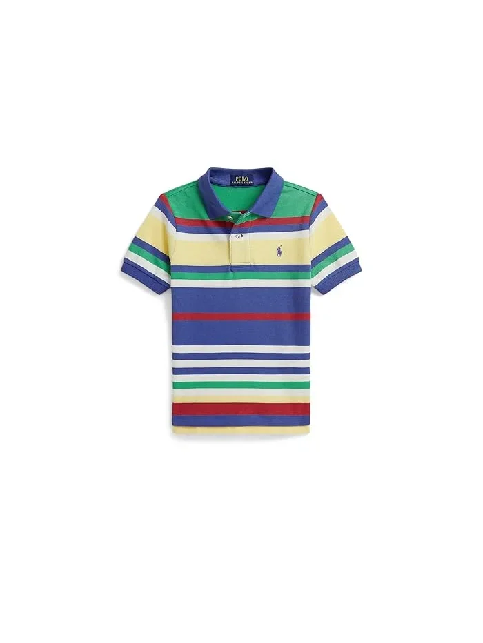 Футболка поло с полосками хлопок Polo Ralph Lauren Kids — 1
