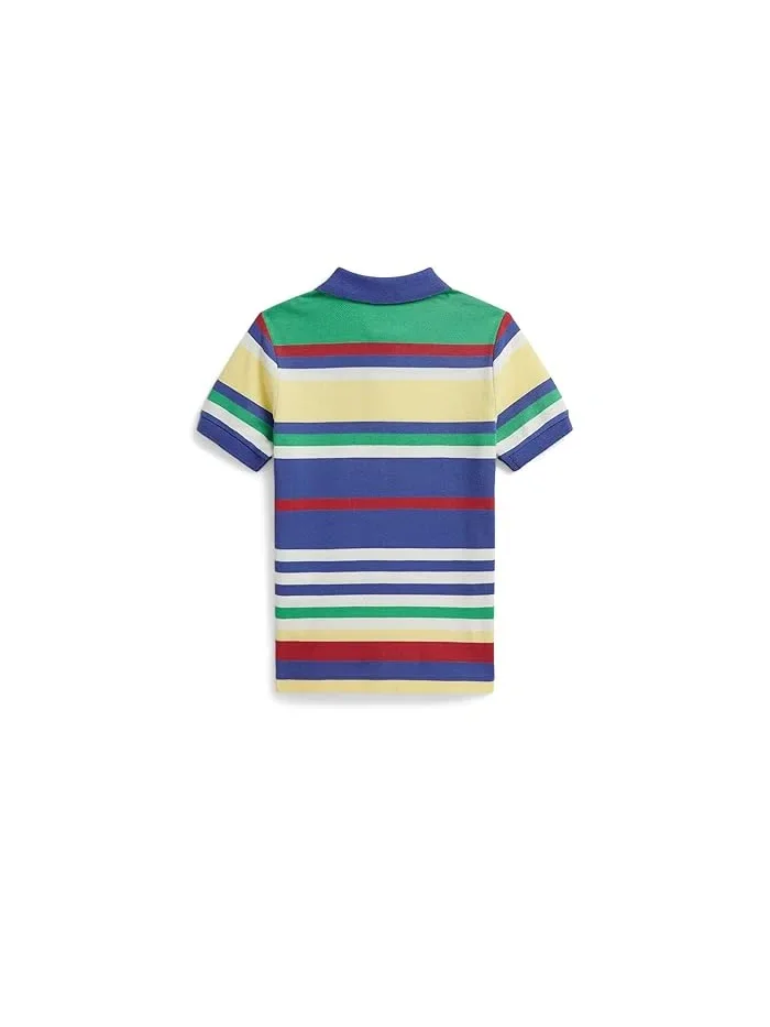 Футболка поло с полосками хлопок Polo Ralph Lauren Kids — 2