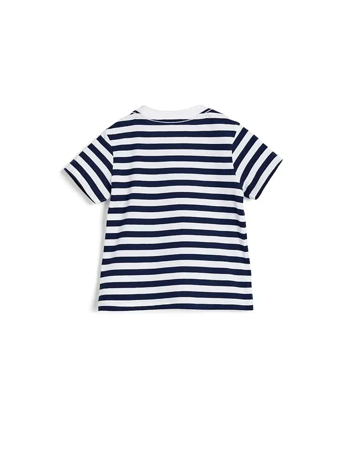 Футболка полосатая хлопковая модель Striped Cotton Jersey Tee Polo Ralph Lauren Kids — 2