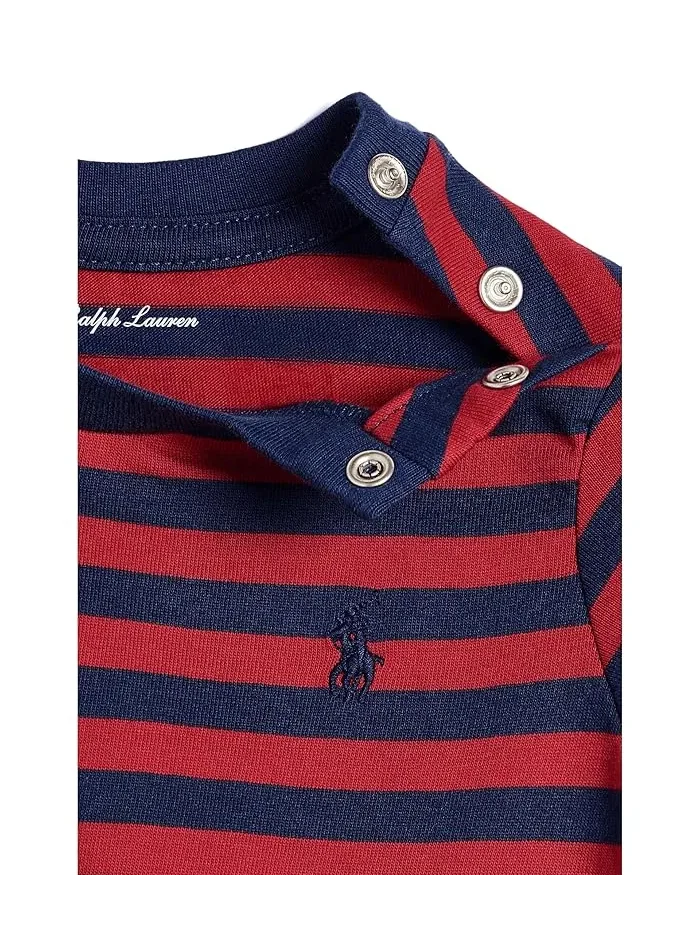 Футболка полосатая хлопок Striped Cotton Jersey Tee Polo Ralph Lauren Kids — 3