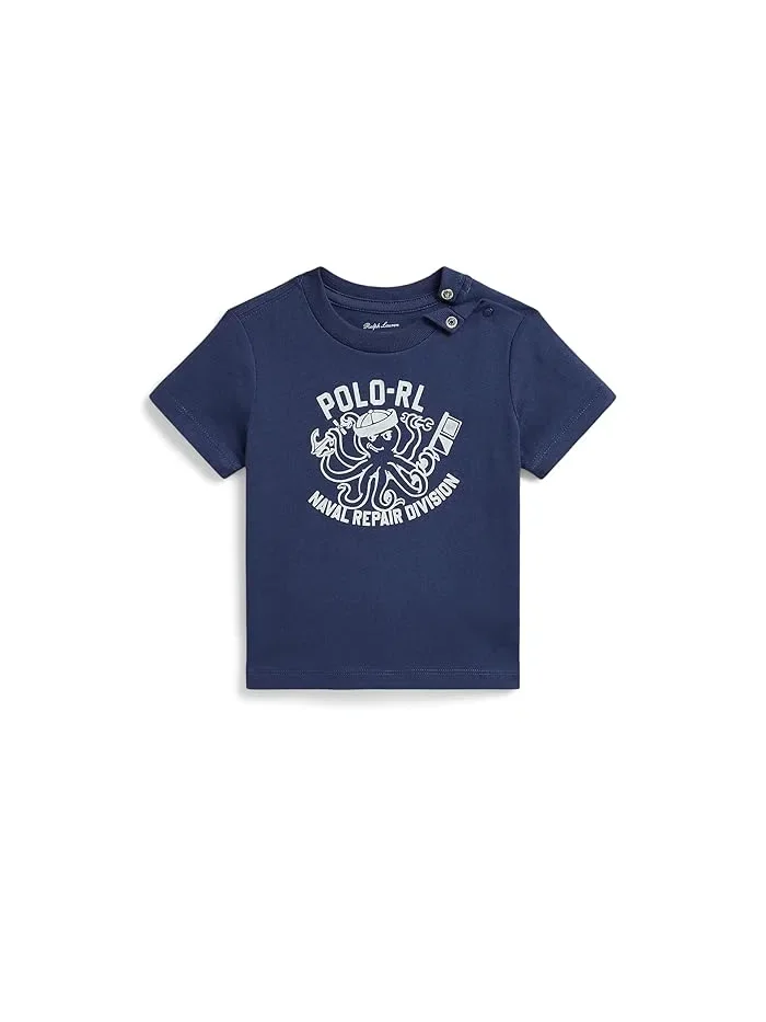 Футболка с принтом Cotton Jersey Infant Polo Ralph Lauren Kids — 1