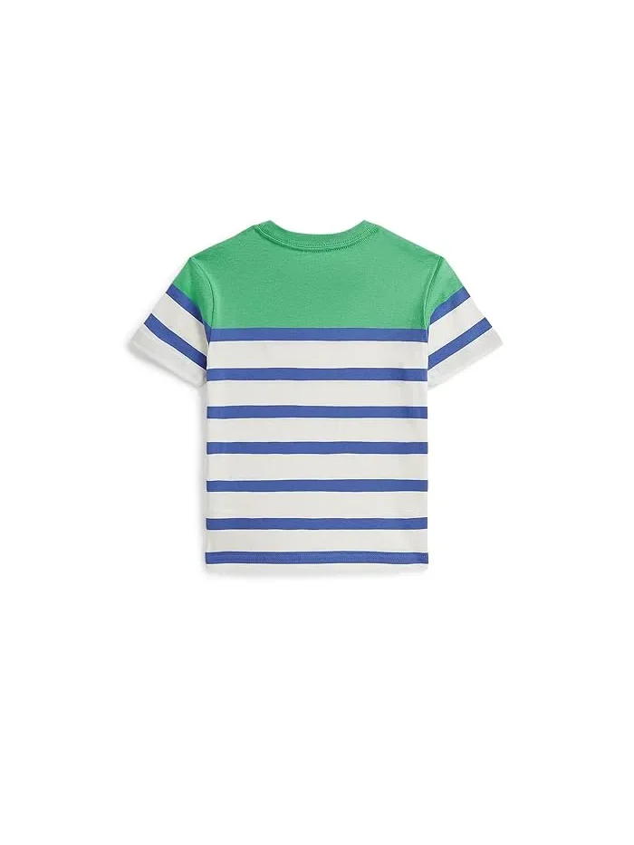 Футболка поло с полосками Striped Cotton Jersey Tee Polo Ralph Lauren Kids — 2