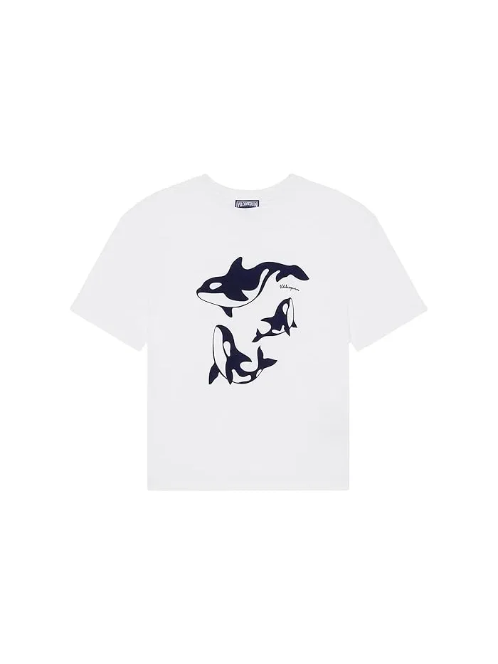 Футболка с черепахой Gabin Vilebrequin Kids, Dinosaur — белый