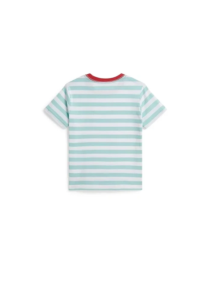 Футболка поло с полоской Cotton Jersey Pocket Tee Polo Ralph Lauren Kids — 2