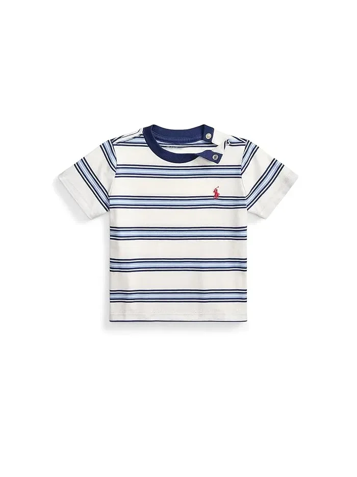 Футболка полосатая из хлопкового джерси модель Striped Cotton Jersey Tee Polo Ralph Lauren Kids — 1