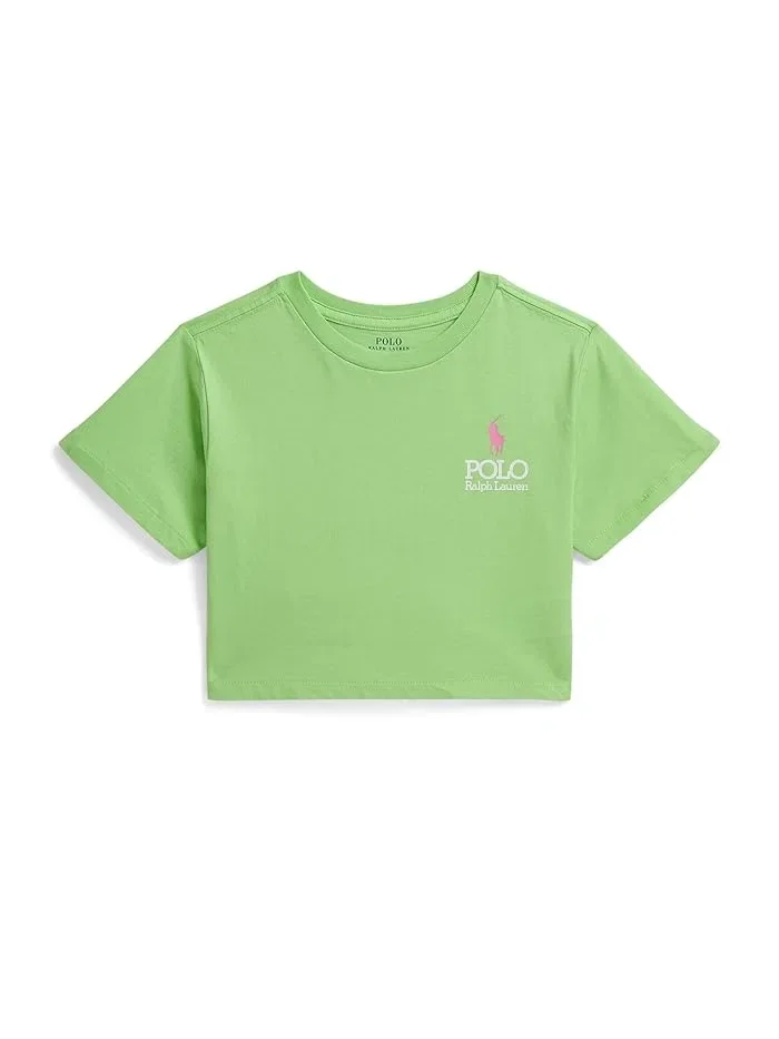 Футболка хлопковая Big Pony Logo Cotton Boxy Tee Polo Ralph Lauren Kids — 1