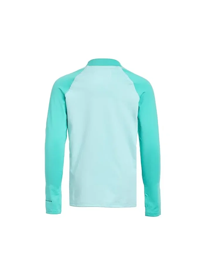 Футболка с длинным рукавом с защитой от солнца Sandy Shores Long Sleeve Sunguard Columbia Kids, Spray/Dolphin — 2