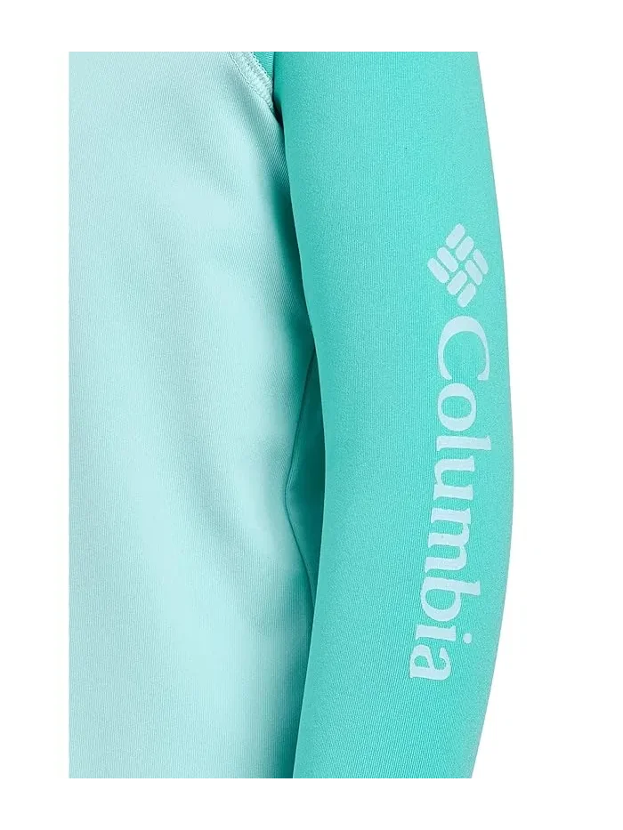 Футболка с длинным рукавом с защитой от солнца Sandy Shores Long Sleeve Sunguard Columbia Kids, Spray/Dolphin — 3