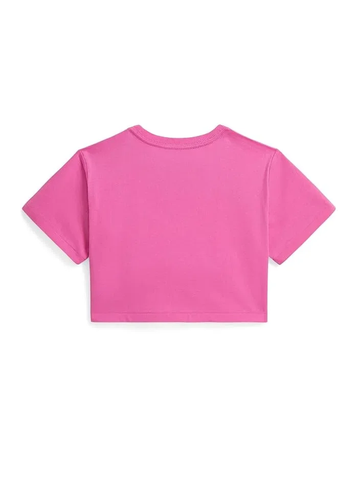 Футболка с принтом Floral-Print Logo Cotton Boxy Tee Polo Ralph Lauren Kids — 2