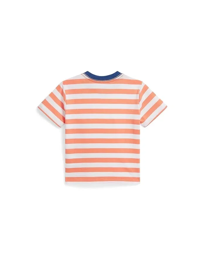 Футболка с полосками и карманом Polo Ralph Lauren Kids — 2