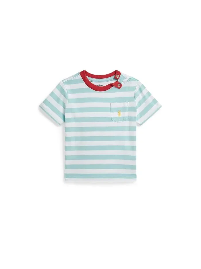 Футболка поло с полоской Polo Ralph Lauren Kids — 1