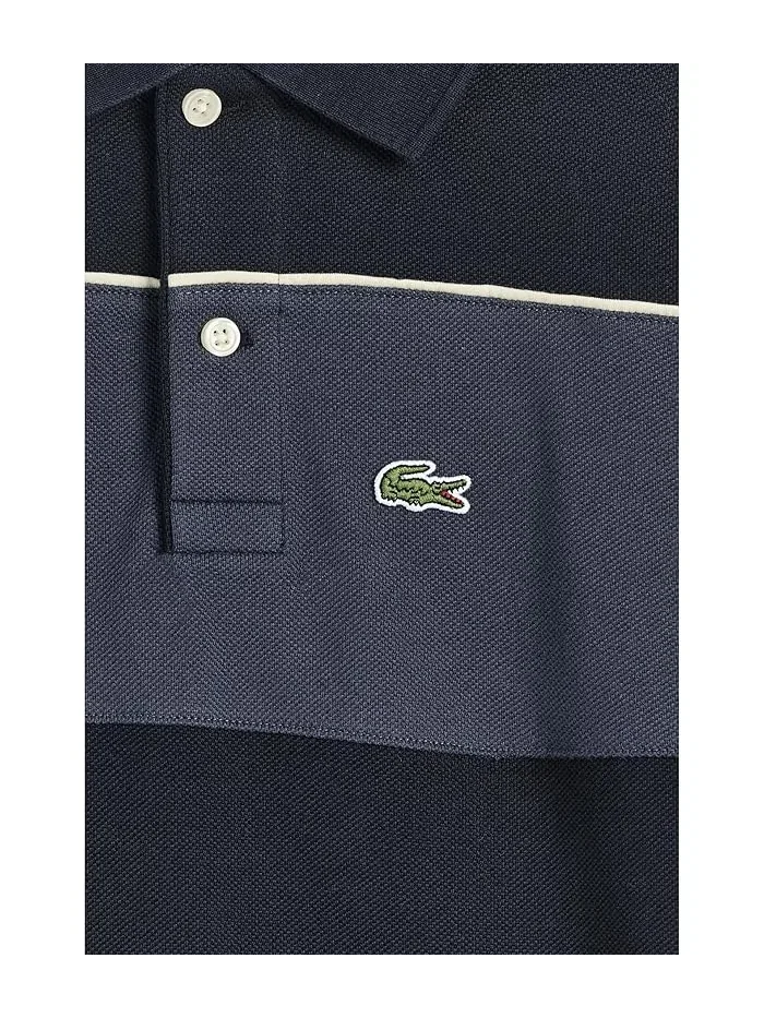 Футболка поло с цветными блоками Color-Blocked Pique Polo Lacoste Kids — 3