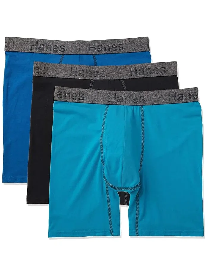 Боксеры 3-Pack Comfort Flex Fit Ultra Soft Stretch Hanes, Regular Leg Assorted — 1