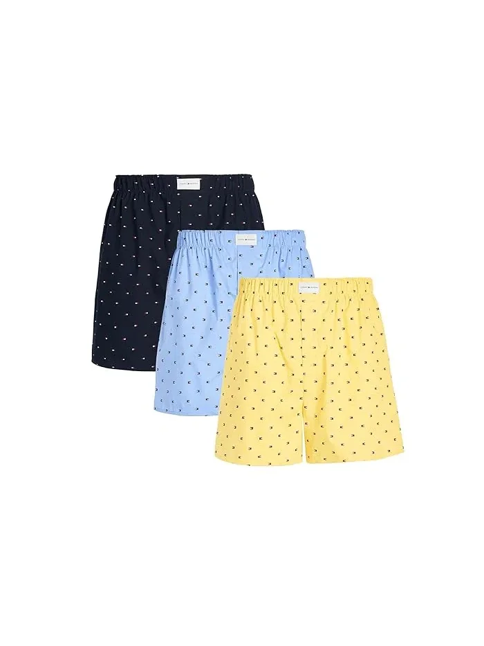 Боксеры хлопковые 3 шт Tommy Hilfiger, Micro Flag/June Iris/Desert Sky/Citronella — 1