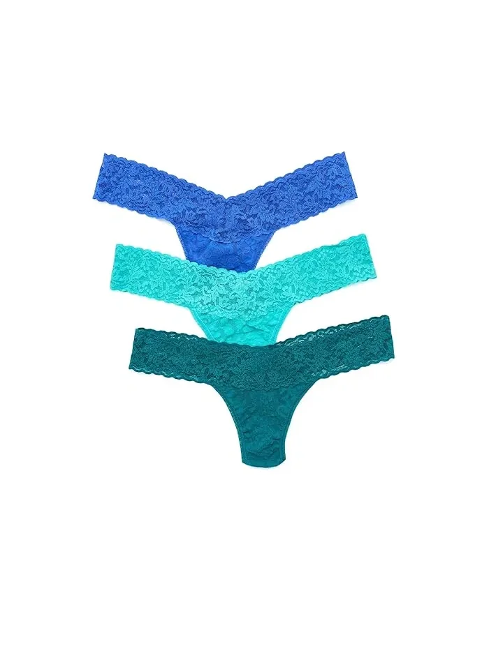 Трусы Hanky Panky Signature Lace Low Rise Thongs 3-Pack — 1