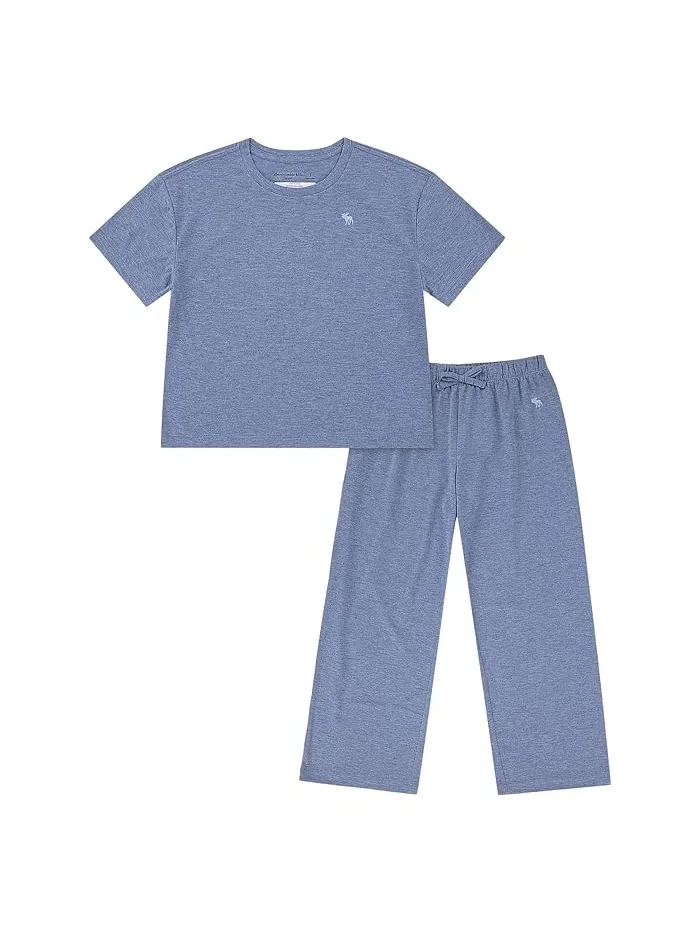 Пижама из полиэстера Boxy Tee & Pants Sleep Set abercrombie kids — 1