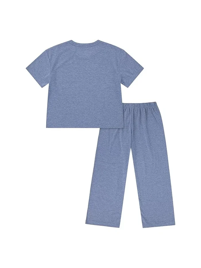 Пижама из полиэстера Boxy Tee & Pants Sleep Set abercrombie kids — 2