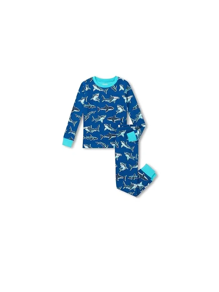 Пижама хлопковая с акулами Hatley Kids — 1