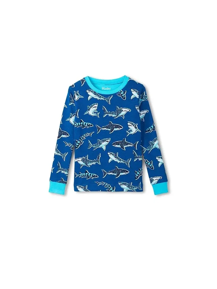 Пижама хлопковая с акулами Hatley Kids — 2